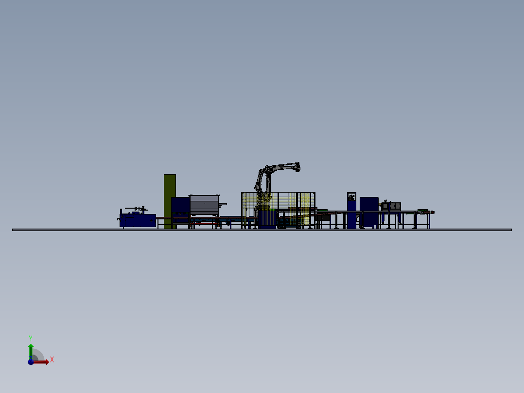 后包装生产线前视图