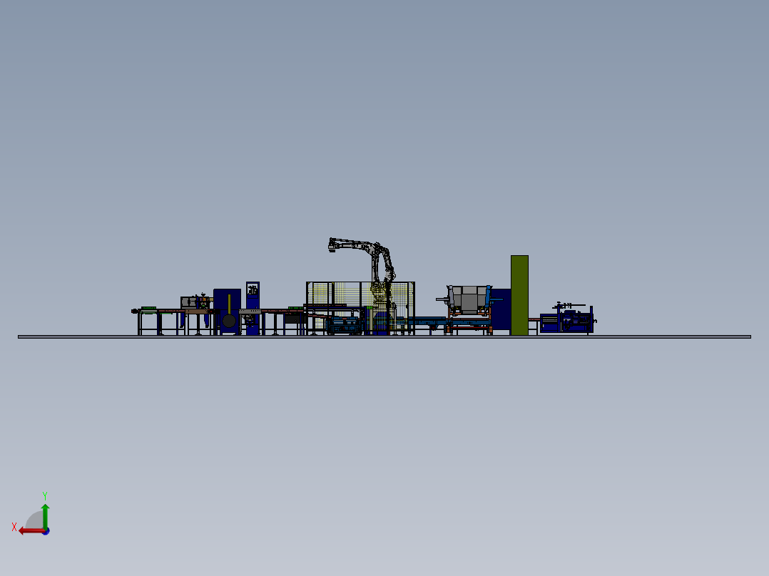 后包装生产线后视图