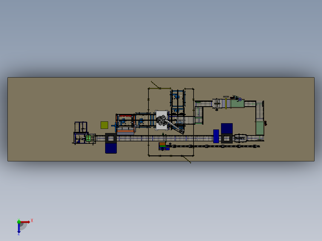 后包装生产线俯视图