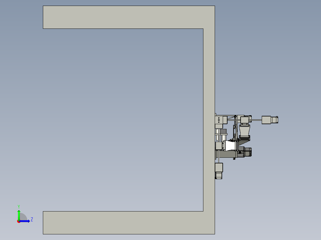 并联机器人robotic-cell-for-electronics-assembling STP IGS左视图