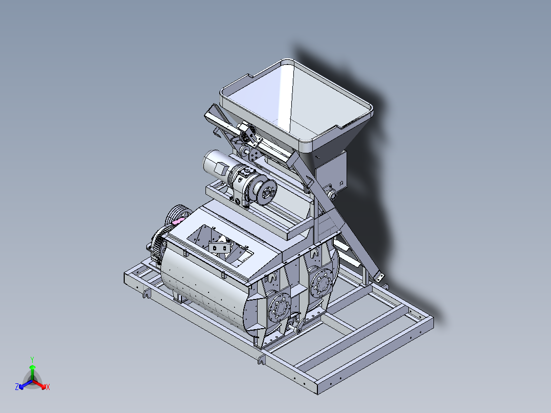 强制式双卧轴JS750混凝土搅拌机设计含CAD图Proe