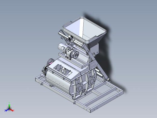 强制式双卧轴JS750混凝土搅拌机设计含CAD图Proe