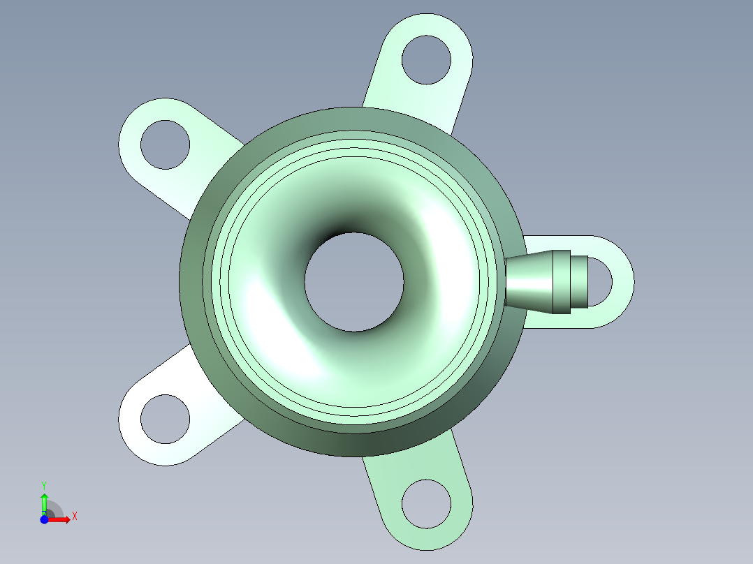 分流顶盖前视图