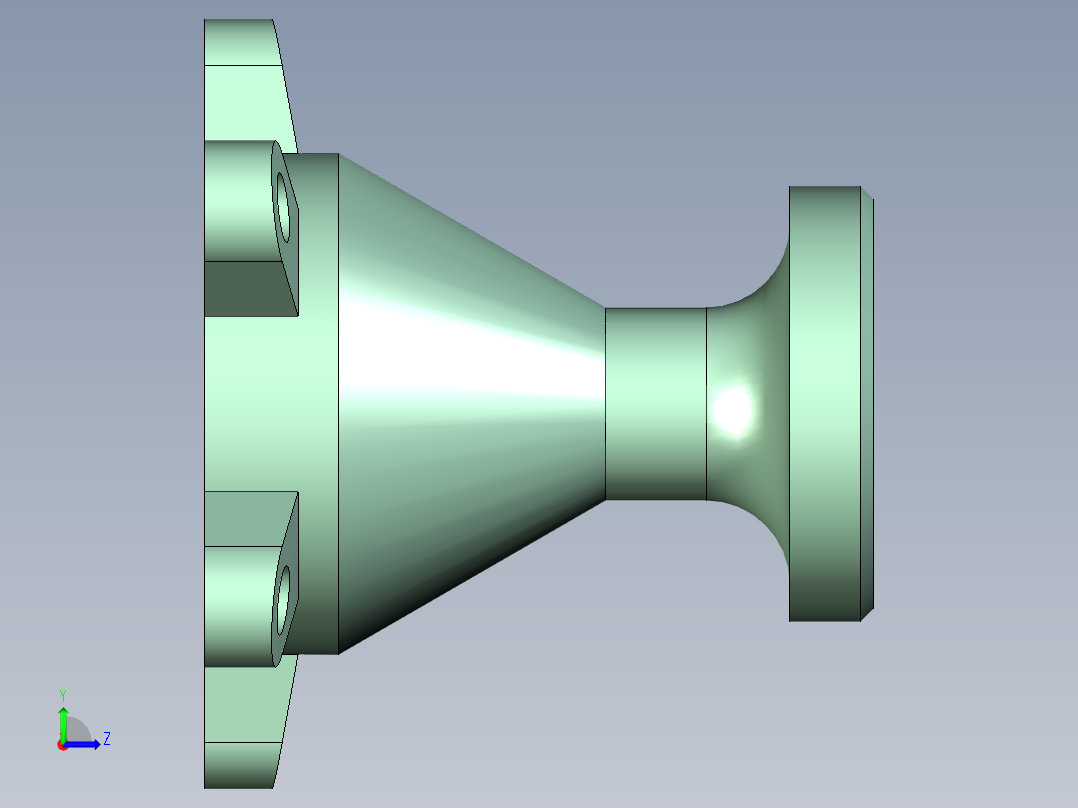 分流顶盖左视图