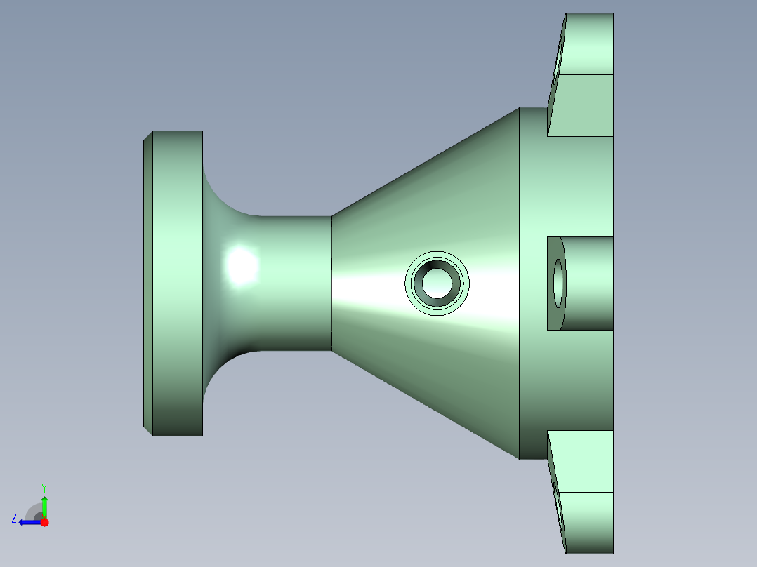 分流顶盖右视图