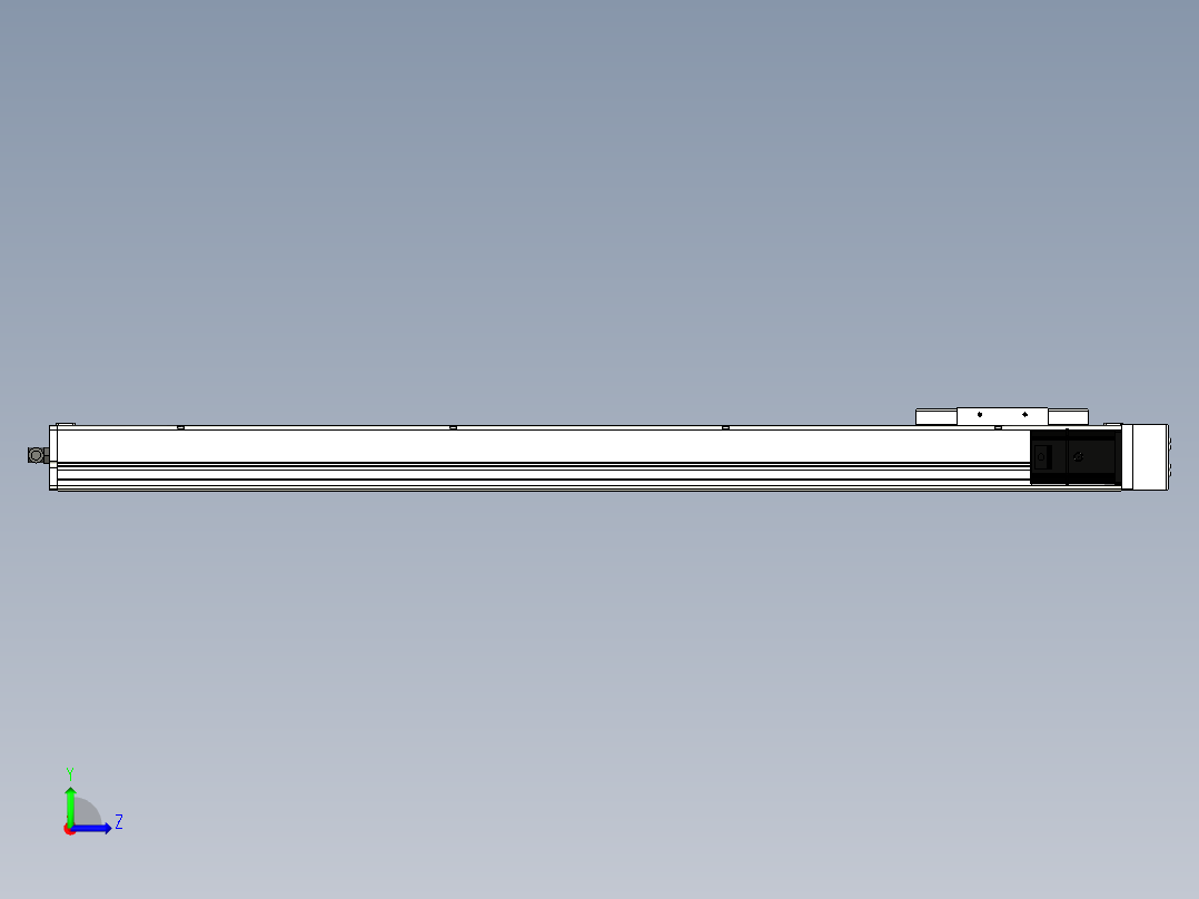 Toyo东佑达直线模组-ECH14-900-BR-200W左视图