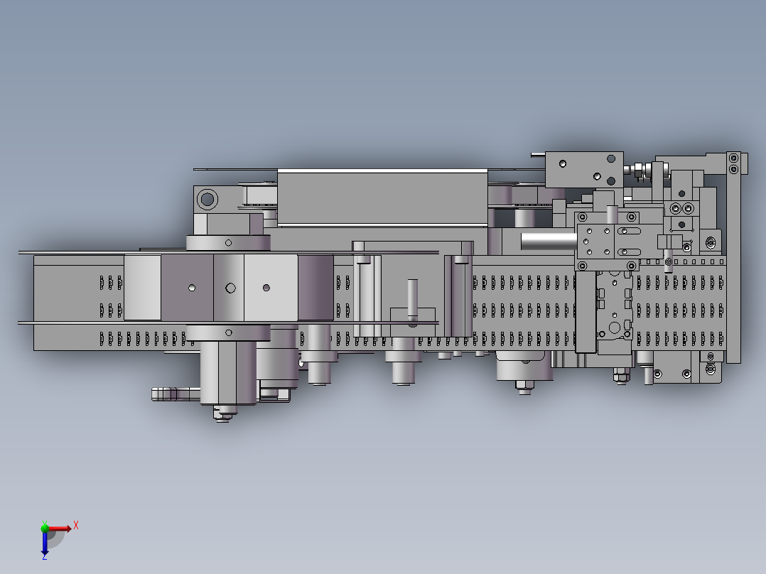 手机自动贴膜机俯视图