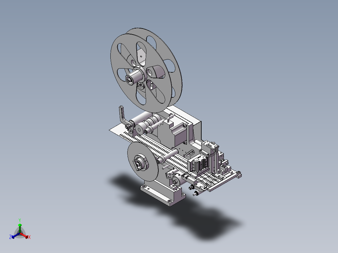 手机自动贴膜机正等轴测图