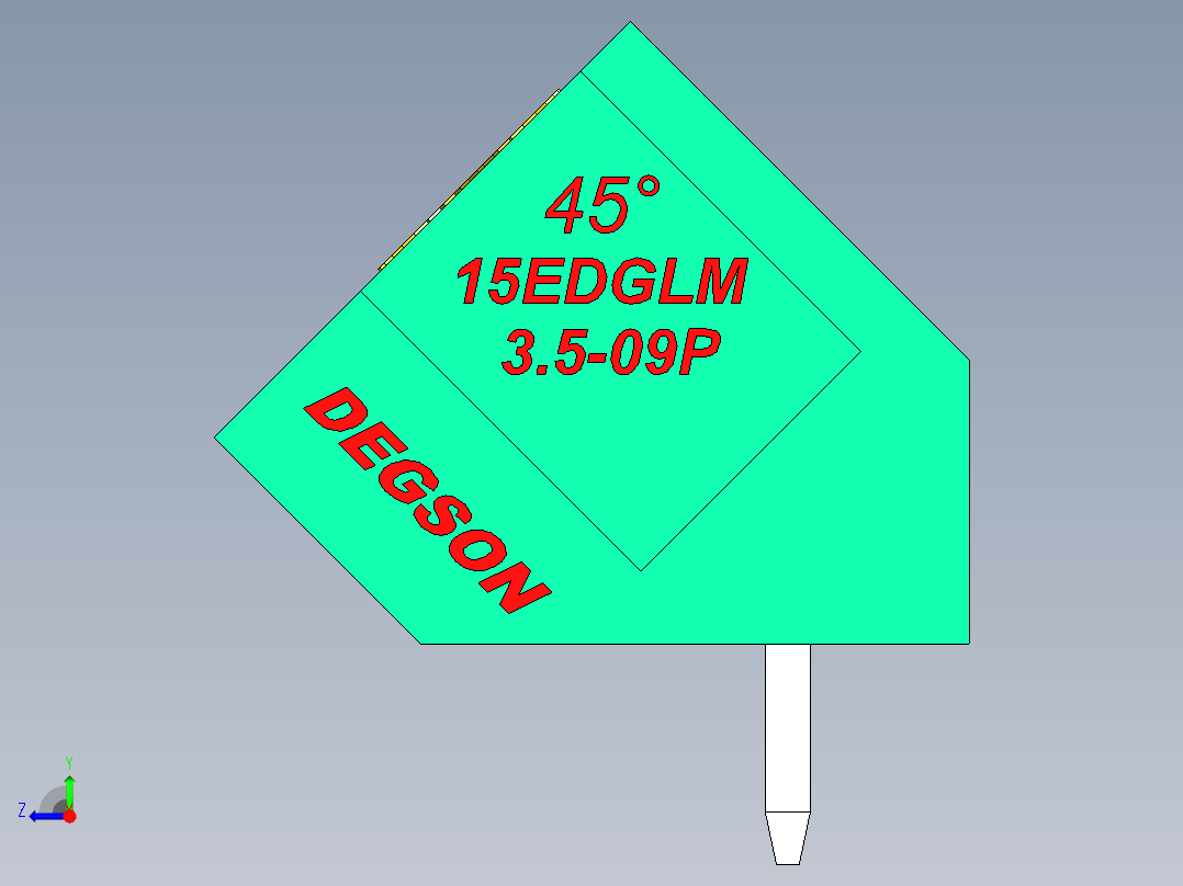DEGSON 15EDG（公头） 3.5mm 螺钉锁紧，插拔式接线端子 FullPack-15EDGLM-3.5-09P-14-00AH右视图