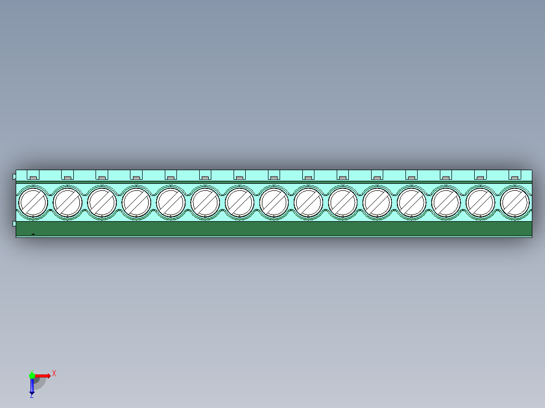 DEGSON DG636 系列 6.357.629.52mm 接线端子-DG636-6.35-15P-14-00AH俯视图