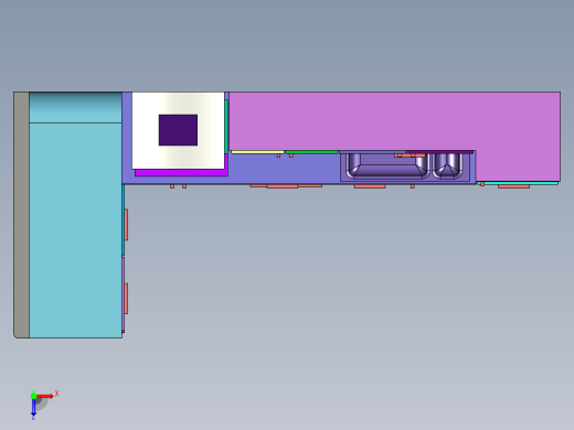 现代整体厨房3d模型俯视缩略图