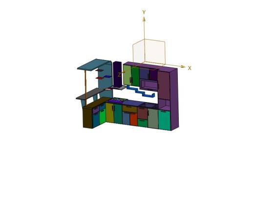 现代整体厨房3d模型缩略图