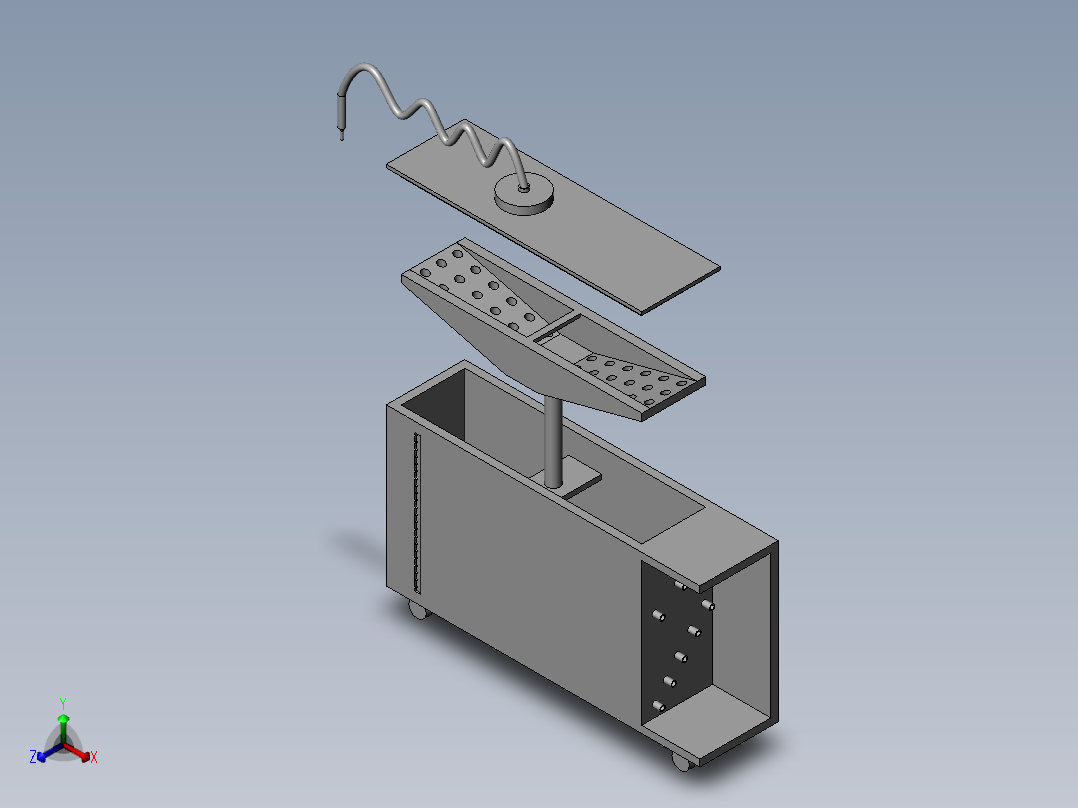 石油开采用废液回收装置正等轴测图