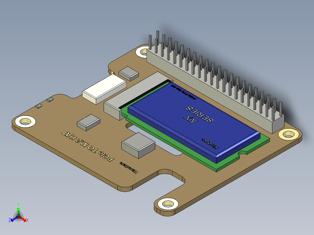 适用于Pi5的Waveshare PCIe转M.2 HAT