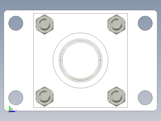 液压缸左视缩略图