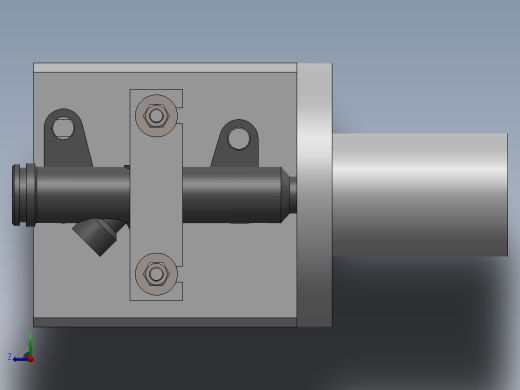 汽车刹车泵壳体工艺及车右端面夹具【含三维】右视缩略图