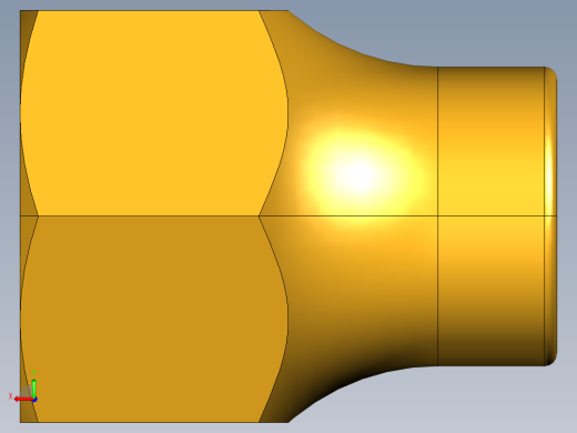 扩口式工业通用硬管接头Long Forged Nut 14FL-6后视缩略图