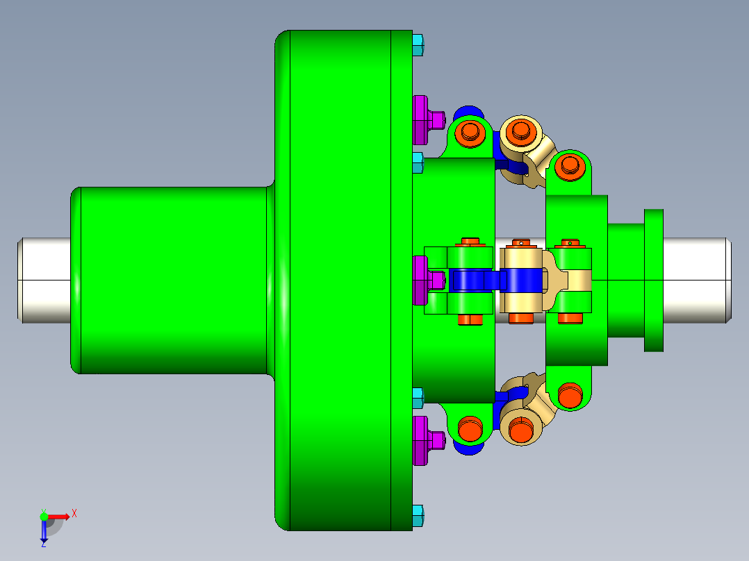 多片式离合器俯视图
