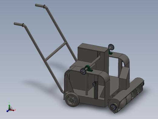 清雪机三维模型-电动路面除雪机SW图纸=886556==200ku