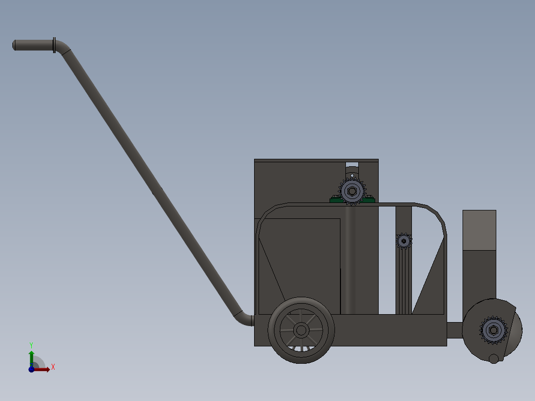 清雪机三维模型-电动路面除雪机SW图纸=886556==200ku前视图