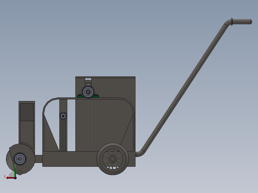 清雪机三维模型-电动路面除雪机SW图纸=886556==200ku后视图