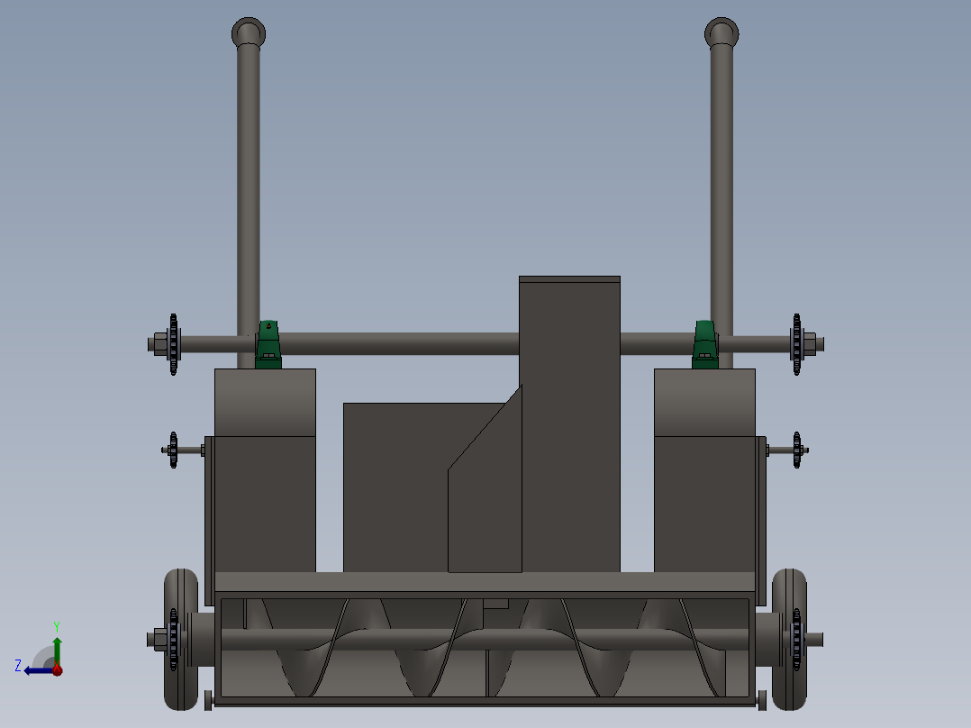 清雪机三维模型-电动路面除雪机SW图纸=886556==200ku右视图