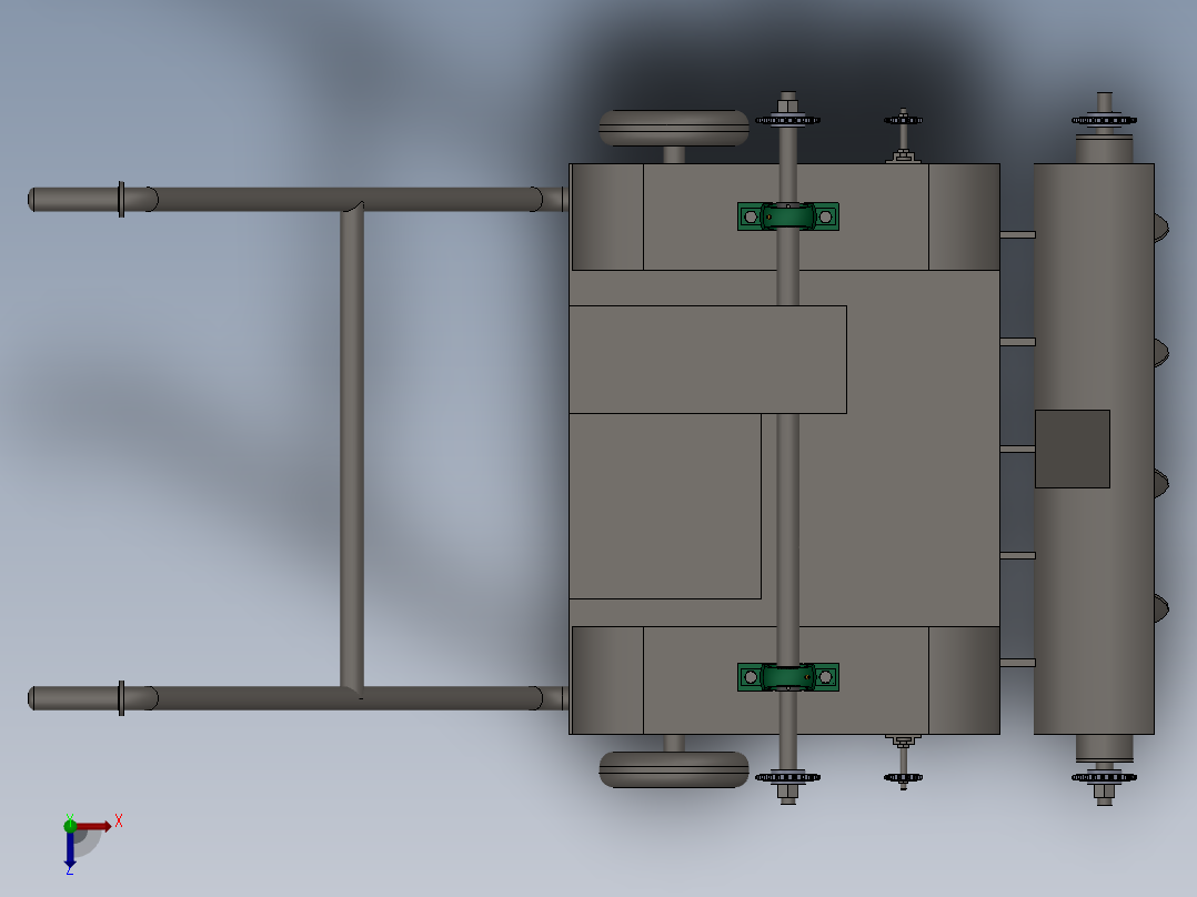 清雪机三维模型-电动路面除雪机SW图纸=886556==200ku俯视图