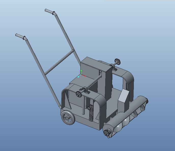 清雪机三维模型-电动路面除雪机SW图纸=886556==200ku