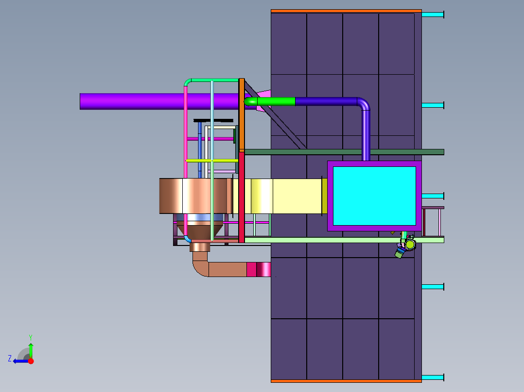 集装箱式医用无尘车间右视图