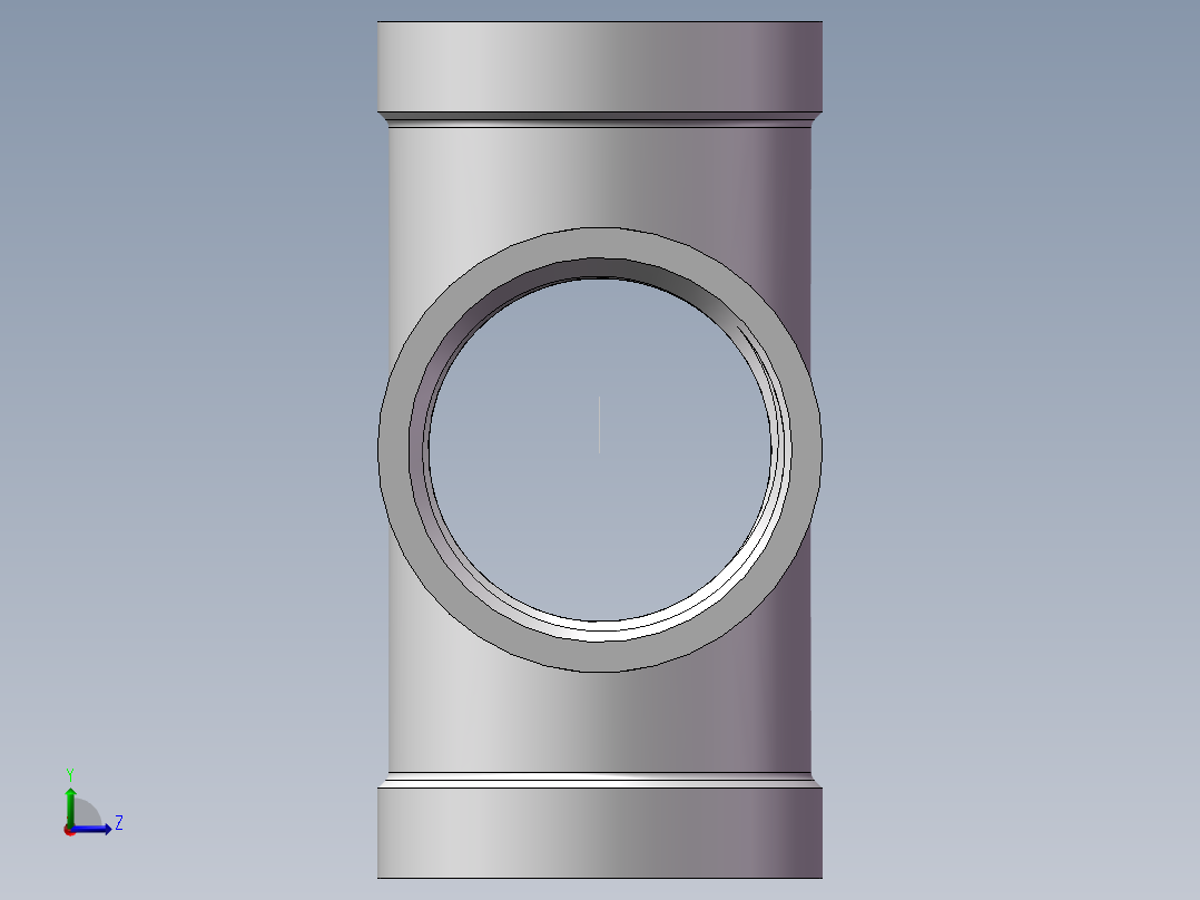 四通-等径内丝 DN25左视图