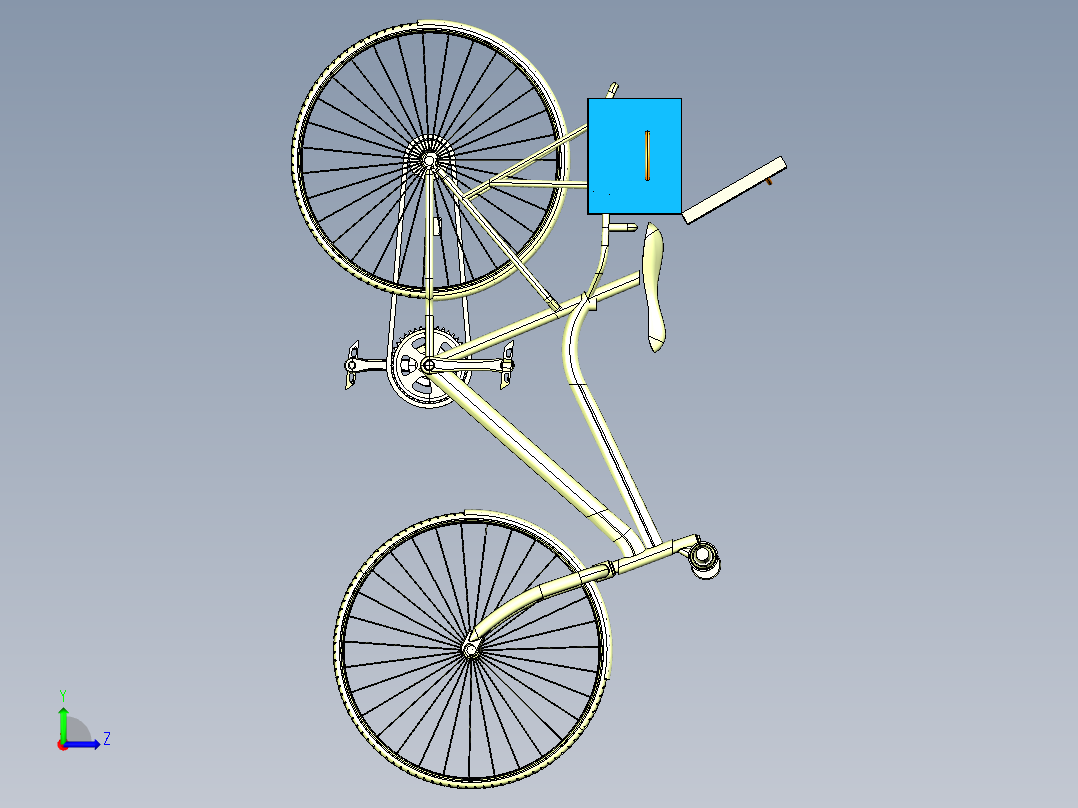 带食品盒自行车左视图