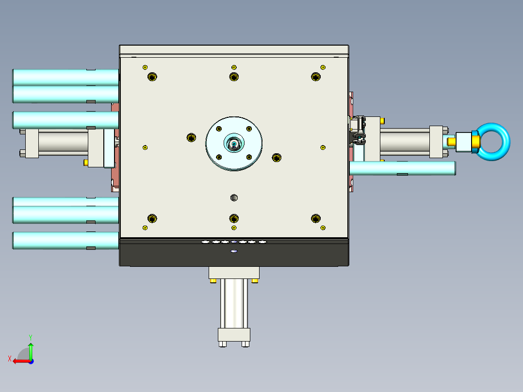气缸机构后视图