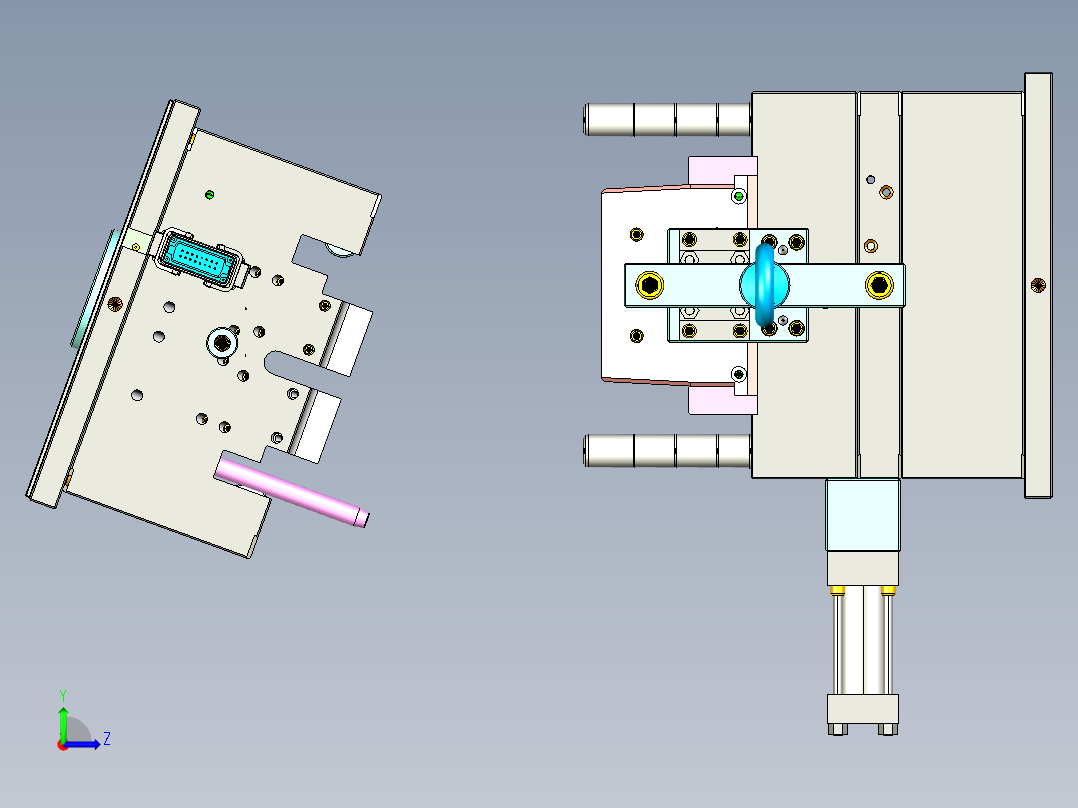 气缸机构左视图