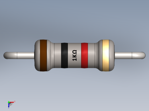 电容器 二极管 电阻器-Resistor 1K Ohm俯视缩略图