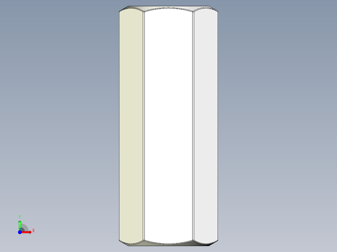 紧固件-IGES 0.2500 Coupler前视图