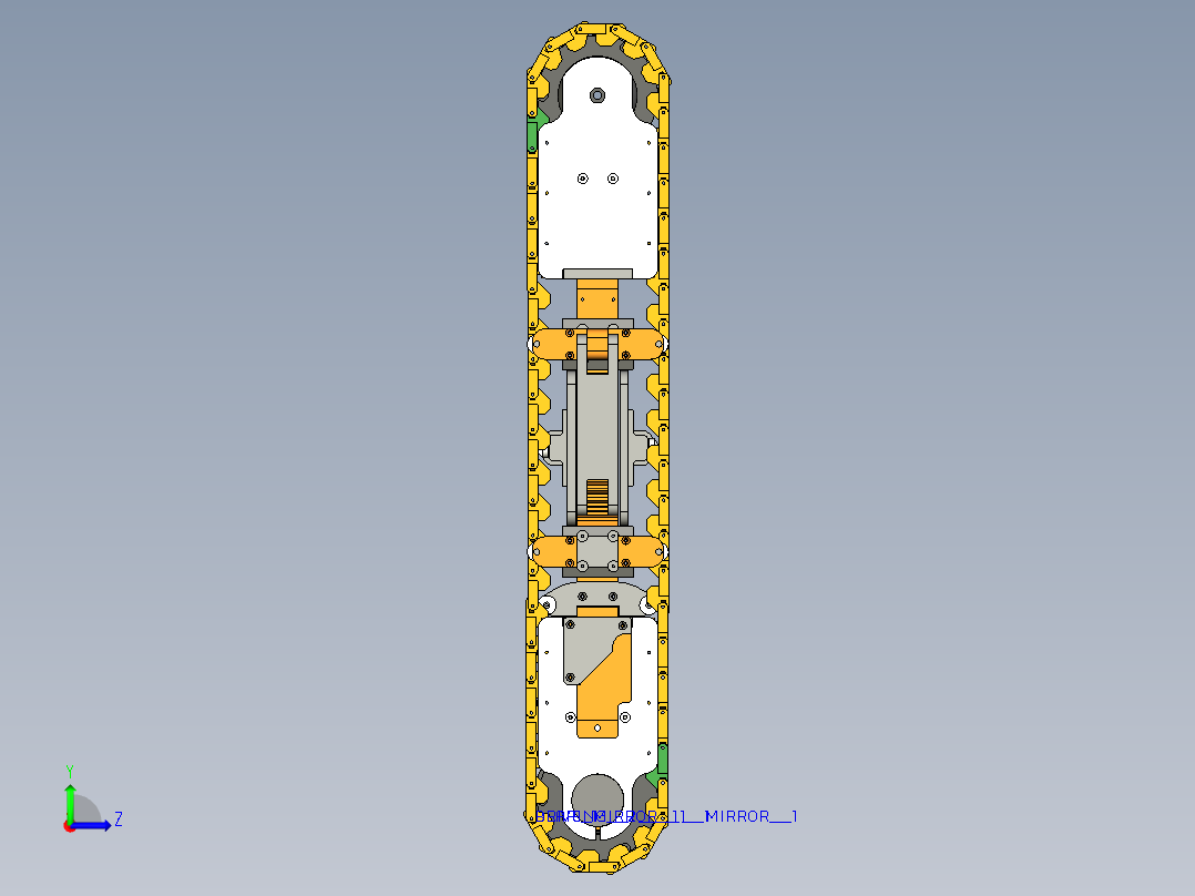 可弯曲转向的履带轮左视图