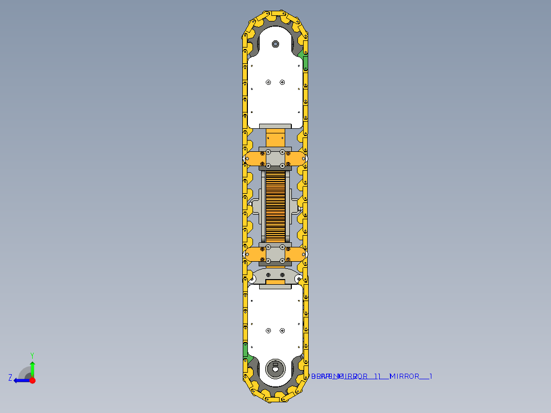可弯曲转向的履带轮右视图