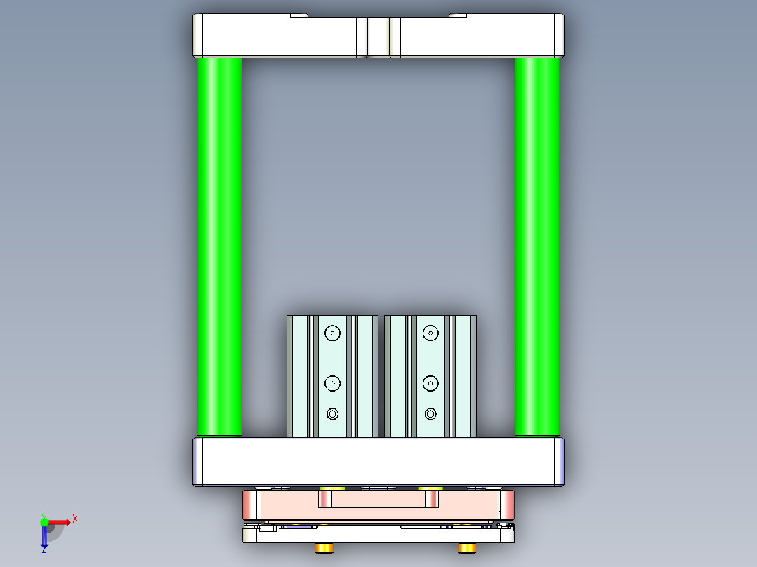 ZX550-笔记本CNC工装夹具三维模型CNC6-0519俯视图