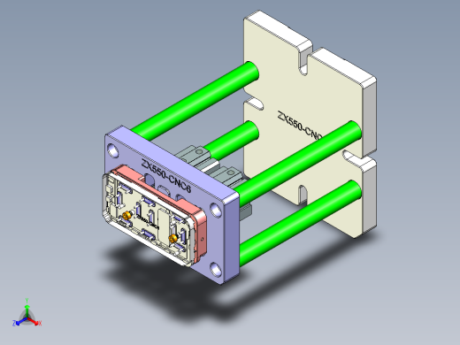 ZX550-笔记本CNC工装夹具三维模型CNC6-0519正等轴测缩略图