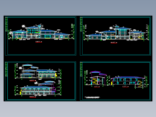 小区会所立面图