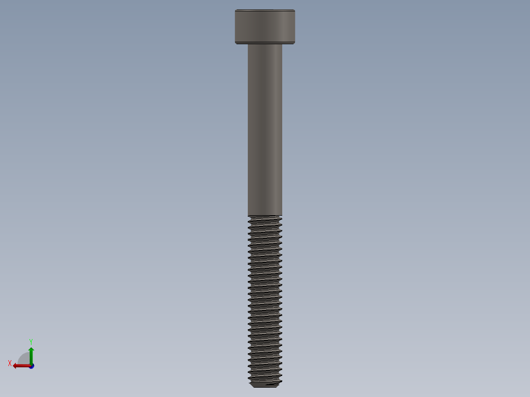 Screw_DIN_912_M4x40_A2.SLDPRT公制内六角螺钉后视图