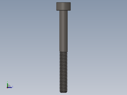 Screw_DIN_912_M4x40_A2.SLDPRT公制内六角螺钉左视缩略图