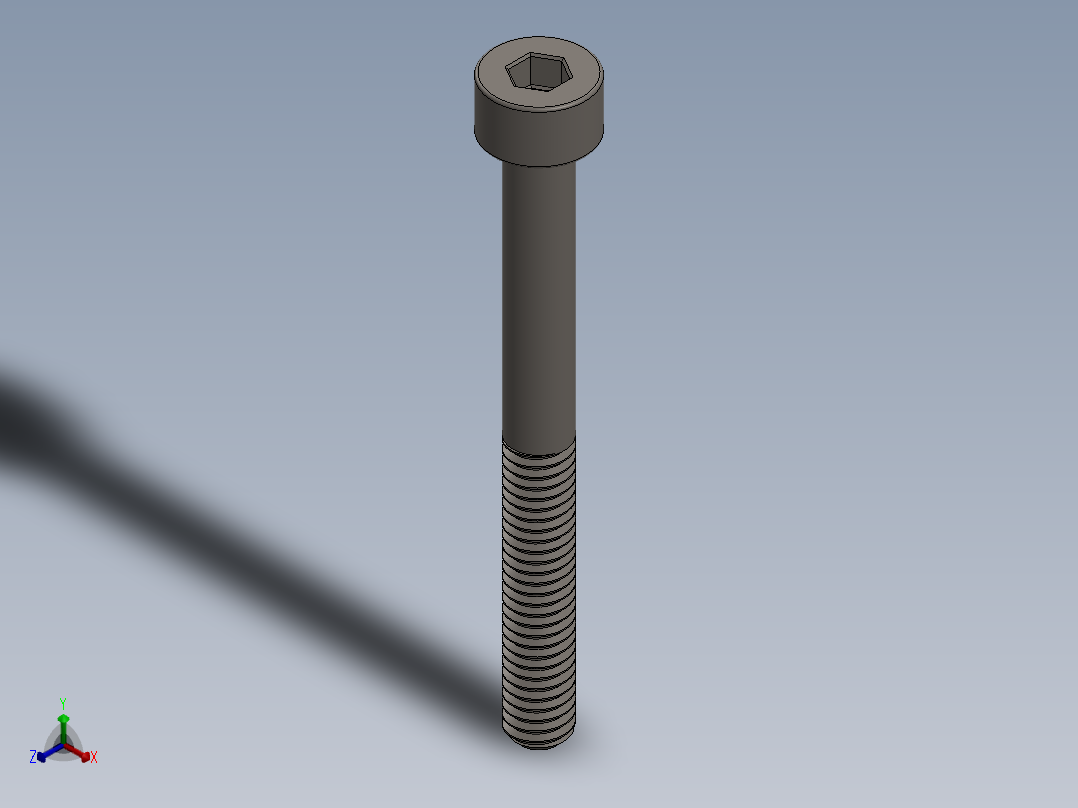 Screw_DIN_912_M4x40_A2.SLDPRT公制内六角螺钉正等轴测图
