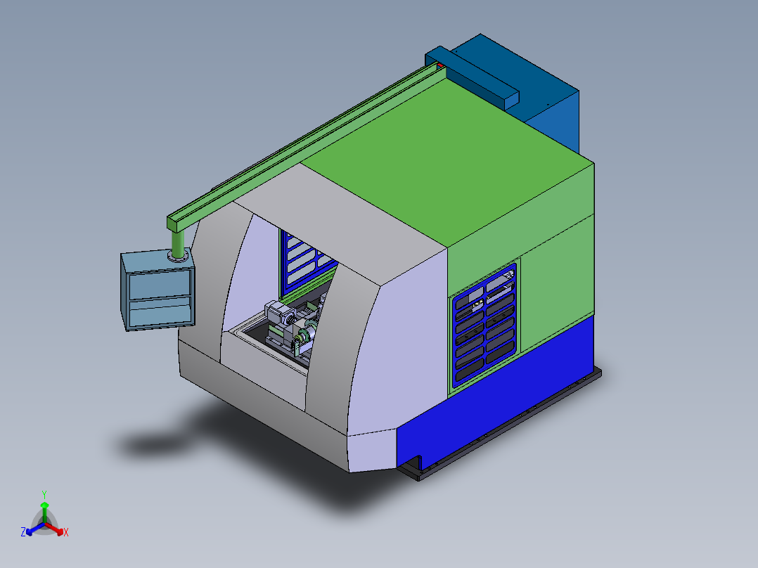 万能工具磨床正等轴测图