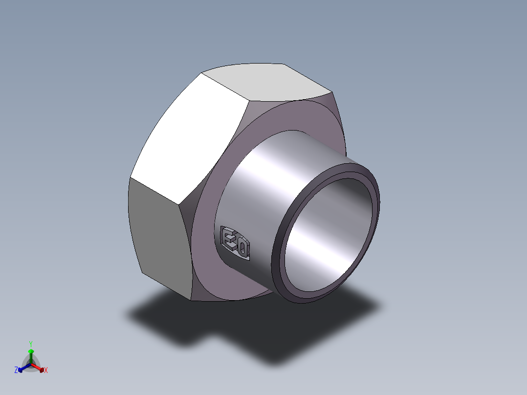 90度焊接接头、2WC-42X4.0非标正等轴测图