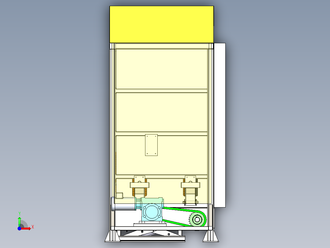 自动堆叠机设备前视图