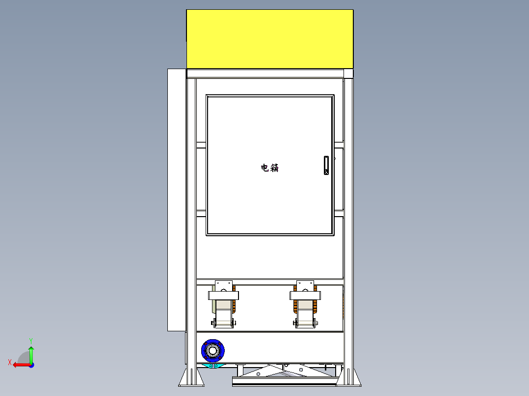 自动堆叠机设备后视图