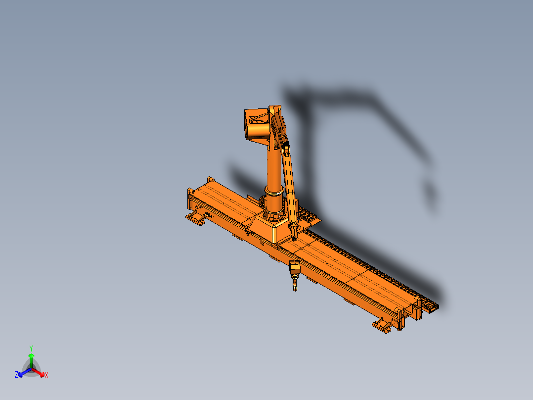 移动式液压吊装机构前视图
