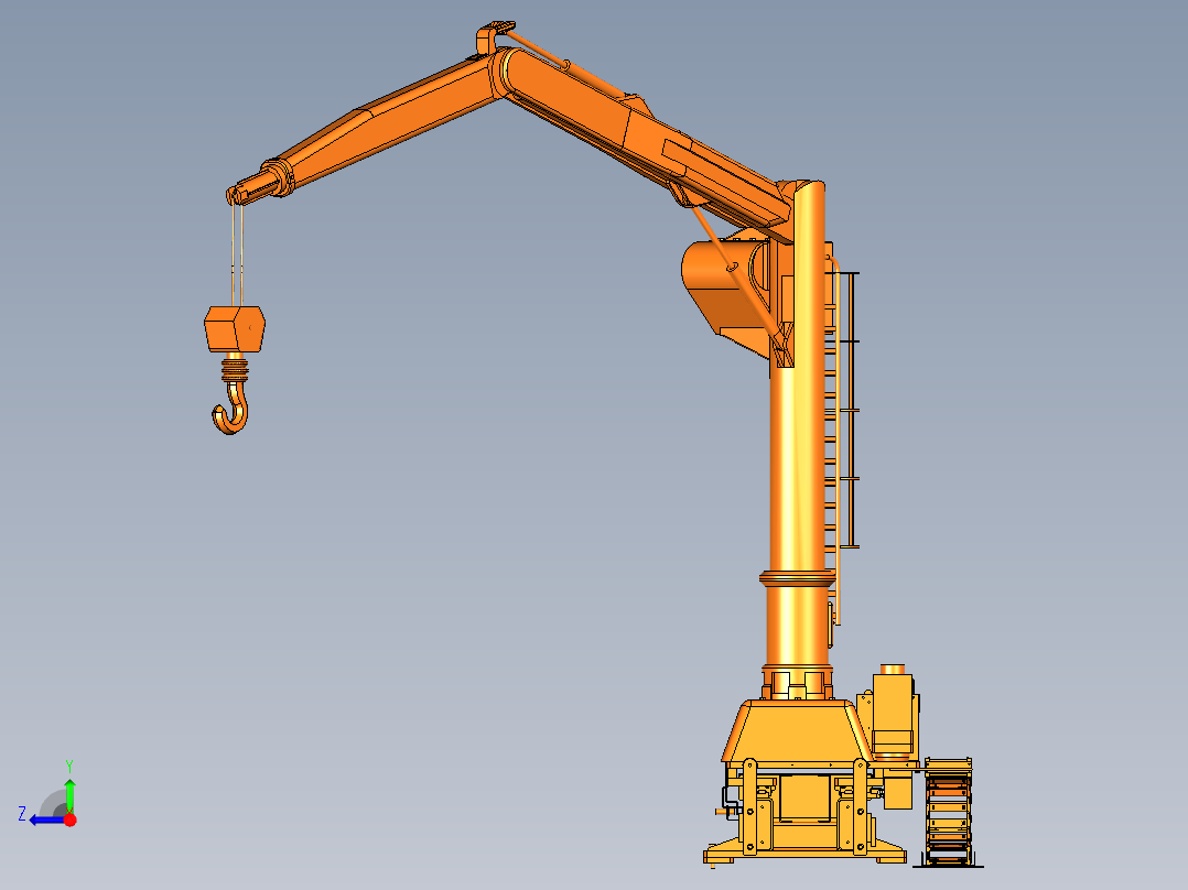 移动式液压吊装机构右视图