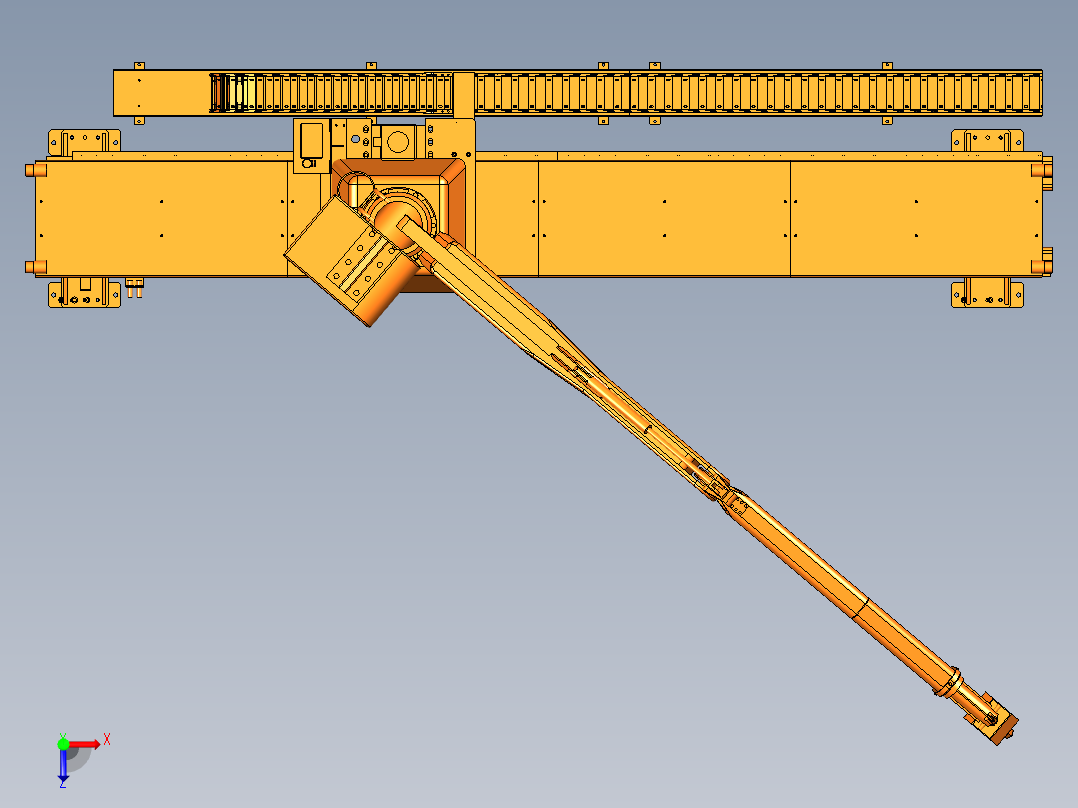 移动式液压吊装机构俯视图